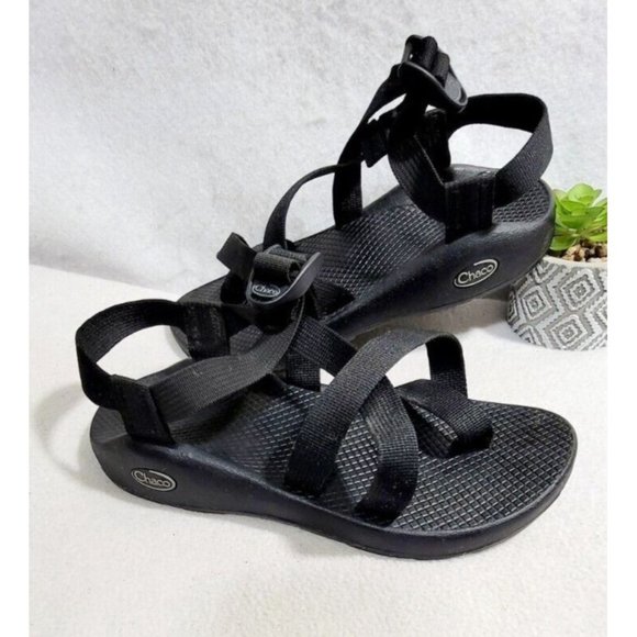 Chaco Shoes - CHACO Women’s Size 8W Z Cloud Black Sport Sandals Vibram Sole